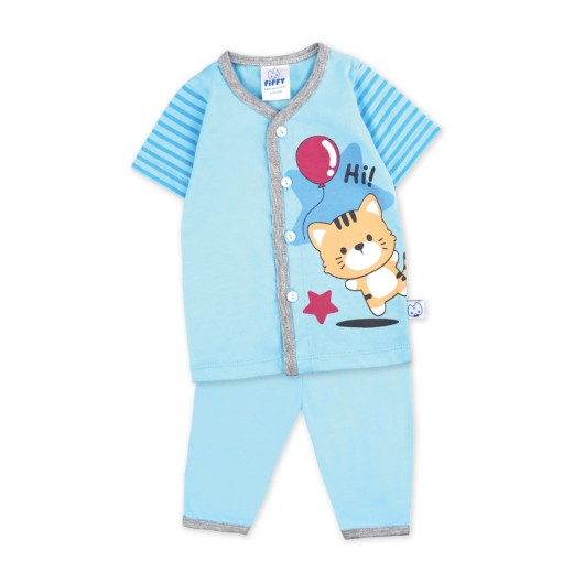 FIFFY HI KITTY SHORT SLEEVE VEST SUIT BAJU BAYI (1125005)