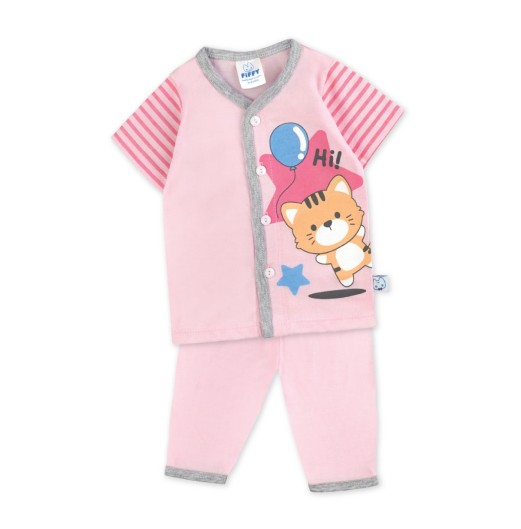 FIFFY HI KITTY SHORT SLEEVE VEST SUIT BAJU BAYI (1125005)