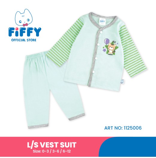 FIFFY HI KITTY LONG SLEEVE VEST SUIT BAJU BAYI (1125006)