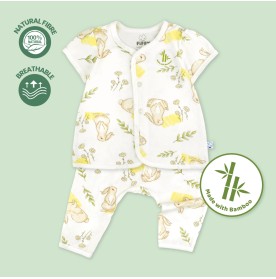 FIFFY BUNNY GARDEN SHORT SLEEVE VEST + LONG PANT SUIT BAJU BAYI (1326001)