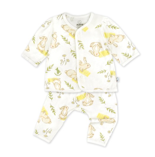 FIFFY BUNNY GARDEN LONG SLEEVE VEST SUIT BAJU BAYI (1326002)