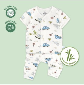 FIFFY CITY DRIVE SHORT SLEEVE VEST + LONG PANT SUIT BAJU BAYI (1326004)