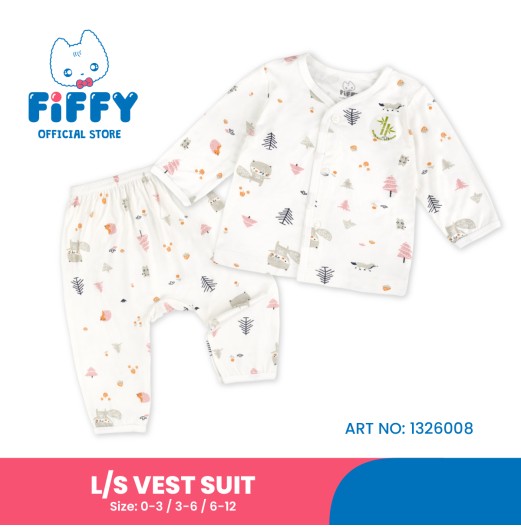 FIFFY FOREST DAY LONG SLEEVE VEST SUIT BAJU BAYI (1326008)