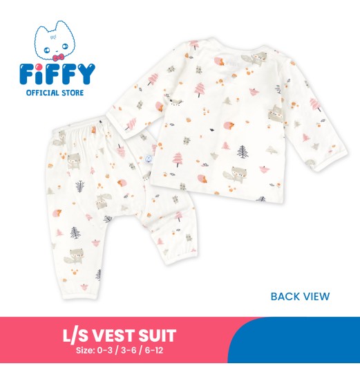 FIFFY FOREST DAY LONG SLEEVE VEST SUIT BAJU BAYI (1326008)