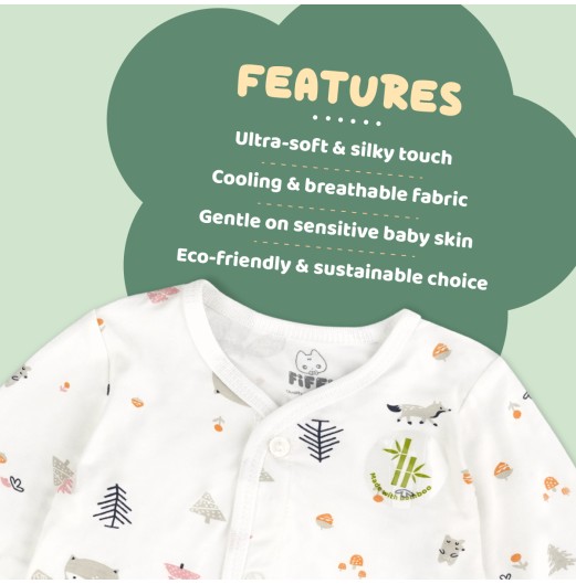 FIFFY FOREST DAY LONG SLEEVE VEST SUIT BAJU BAYI (1326008)