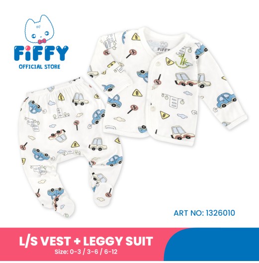 FIFFY FULL PRINT PREEMIE LONG SLEEVE VEST + LEGGY SUIT BAJU BAYI (1326010) FIFFY FULL PRINT PREEMIE LONG SLEEVE VEST + LEGGY SUIT BAJU BAYI (1326010)