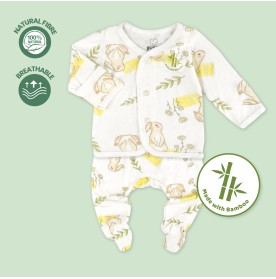 FIFFY FULL PRINT PREEMIE LONG SLEEVE VEST + LEGGY SUIT BAJU BAYI (1326010)