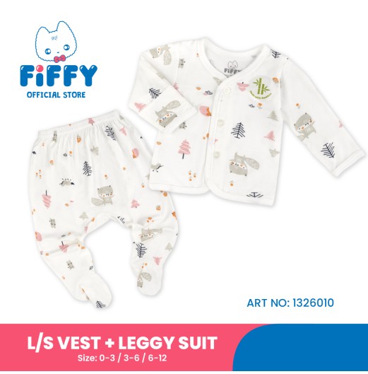 FIFFY FULL PRINT PREEMIE LONG SLEEVE VEST + LEGGY SUIT BAJU BAYI (1326010) FIFFY FULL PRINT PREEMIE LONG SLEEVE VEST + LEGGY SUIT BAJU BAYI (1326010)