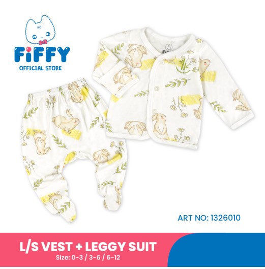 FIFFY FULL PRINT PREEMIE LONG SLEEVE VEST + LEGGY SUIT BAJU BAYI (1326010) FIFFY FULL PRINT PREEMIE LONG SLEEVE VEST + LEGGY SUIT BAJU BAYI (1326010)