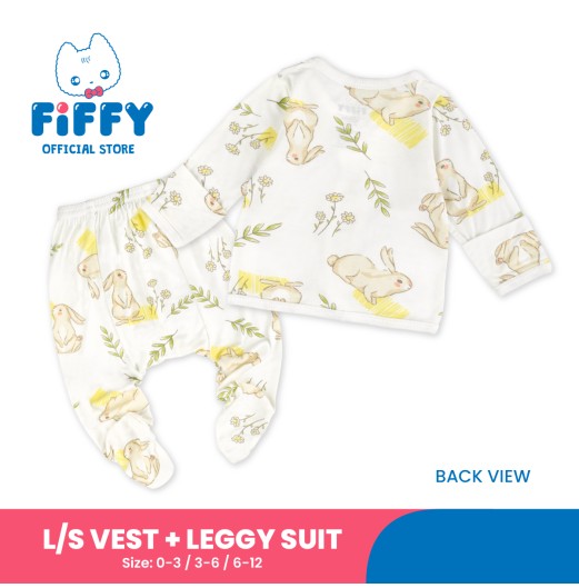 FIFFY FULL PRINT PREEMIE LONG SLEEVE VEST + LEGGY SUIT BAJU BAYI (1326010) FIFFY FULL PRINT PREEMIE LONG SLEEVE VEST + LEGGY SUIT BAJU BAYI (1326010)