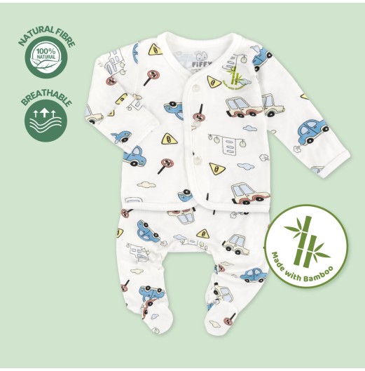 FIFFY FULL PRINT PREEMIE LONG SLEEVE VEST + LEGGY SUIT BAJU BAYI (1326010) FIFFY FULL PRINT PREEMIE LONG SLEEVE VEST + LEGGY SUIT BAJU BAYI (1326010)