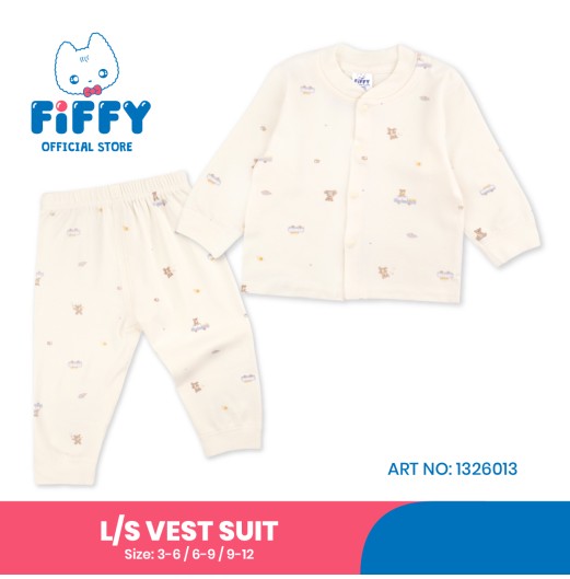 FIFFY SWEET BEAR LONG SLEEVE VEST SUIT BAJU BAYI (1326013)