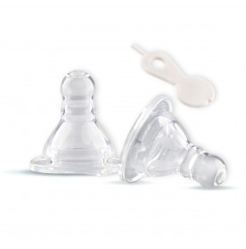 FIFFY ANTI-COLIC SILICONE STANDARD TEAT EXTRA SOFT (2PCS) PUTING BAYI (18219/18220)