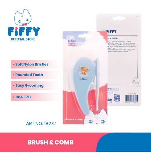 FIFFY BABY BRUSH & COMB SET (18272) FIFFY BABY BRUSH & COMB SET (18272)