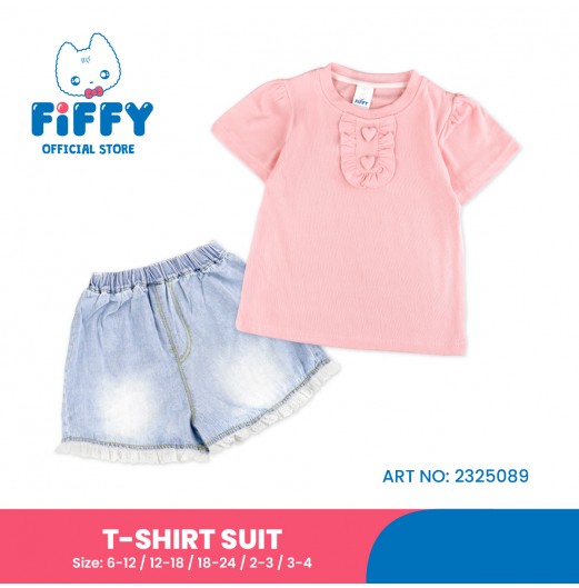 FIFFY DOUBLE HEART BAJU BAYI T-SHIRT SUIT (2325089)