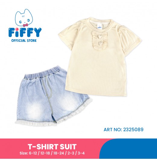 FIFFY DOUBLE HEART BAJU BAYI T-SHIRT SUIT (2325089)