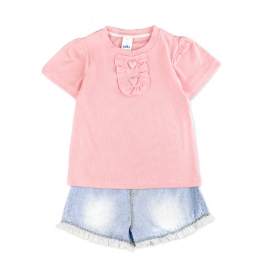 FIFFY DOUBLE HEART BAJU BAYI T-SHIRT SUIT (2325089)
