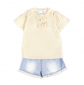 FIFFY DOUBLE HEART BAJU BAYI T-SHIRT SUIT (2325089)