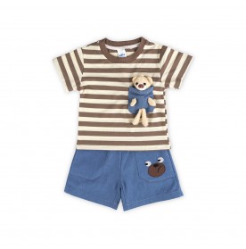 FIFFY POCKET BEAR BAJU BAYI T-SHIRT SUIT (2325090)