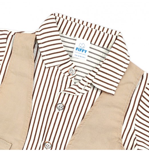FIFFY DAPPER SHORT SLEEVE BOY SHIRT SUIT (2325094)