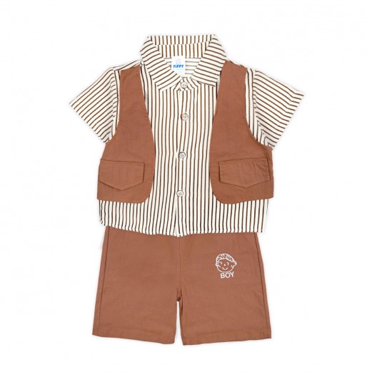 FIFFY DAPPER SHORT SLEEVE BOY SHIRT SUIT (2325094)