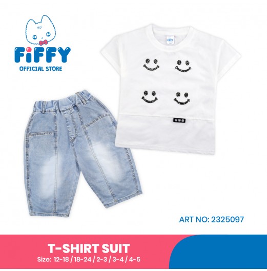FIFFY HAPPY MOOD BAJU BAYI T-SHIRT SUIT (2325097) FIFFY HAPPY MOOD BAJU BAYI T-SHIRT SUIT (2325097)
