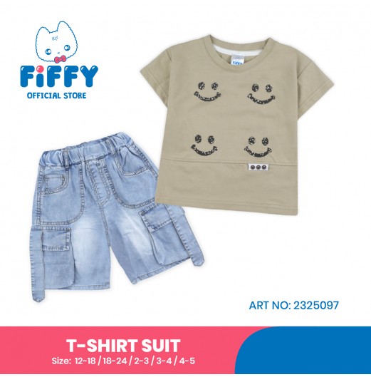 FIFFY HAPPY MOOD BAJU BAYI T-SHIRT SUIT (2325097) FIFFY HAPPY MOOD BAJU BAYI T-SHIRT SUIT (2325097)