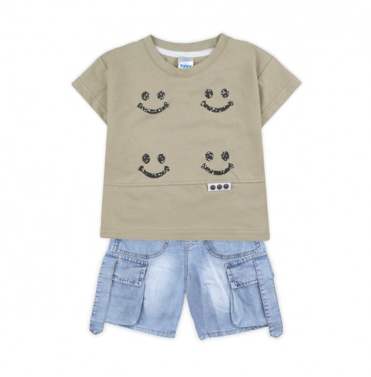 FIFFY HAPPY MOOD BAJU BAYI T-SHIRT SUIT (2325097) FIFFY HAPPY MOOD BAJU BAYI T-SHIRT SUIT (2325097)