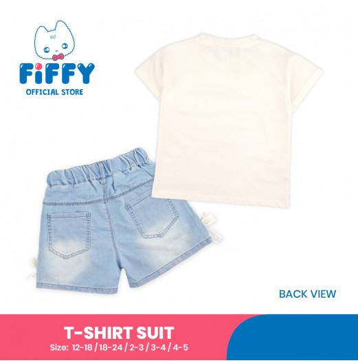 FIFFY HEART DOTS BAJU BAYI T-SHIRT SUIT (2325098)