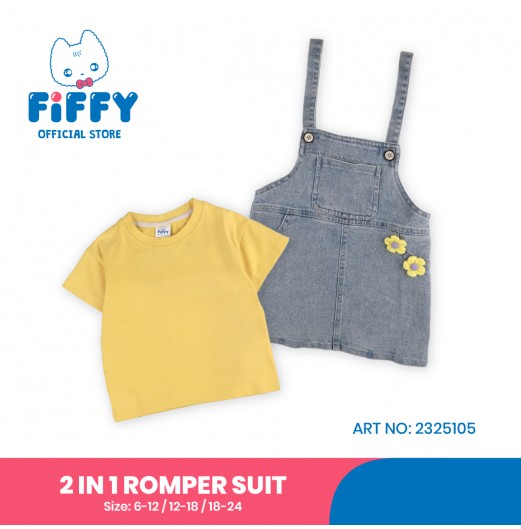 FIFFY DENIM DUNGAREE 2 IN 1 ROMPER SUIT BAJU BAYI (2325105) FIFFY DENIM DUNGAREE 2 IN 1 ROMPER SUIT BAJU BAYI (2325105)