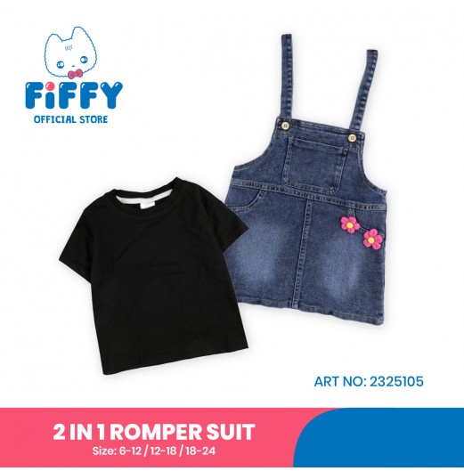 FIFFY DENIM DUNGAREE 2 IN 1 ROMPER SUIT BAJU BAYI (2325105) FIFFY DENIM DUNGAREE 2 IN 1 ROMPER SUIT BAJU BAYI (2325105)