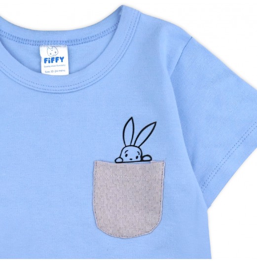 FIFFY POCKET BUNNY BAJU BAYI T-SHIRT SUIT (2325109) FIFFY POCKET BUNNY BAJU BAYI T-SHIRT SUIT (2325109)