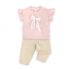 FIFFY BIG RIBBON BAJU BAYI T-SHIRT SUIT (2325110)