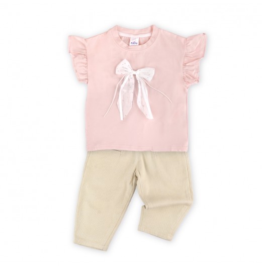 FIFFY BIG RIBBON BAJU BAYI T-SHIRT SUIT (2325110)