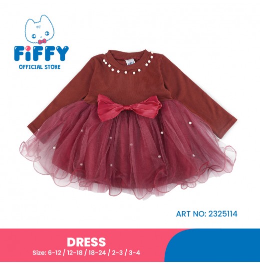 FIFFY PEARL BOW DRESS BAJU BAYI (2325114)