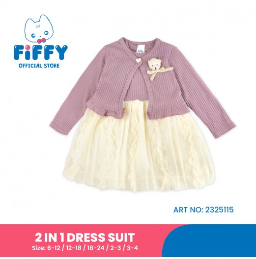 FIFFY TEDDY RUFFLE BAJU BAYI DRESS (2325115)