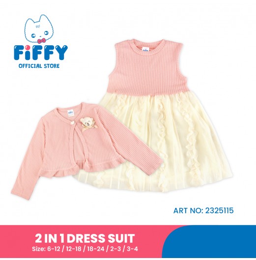 FIFFY TEDDY RUFFLE BAJU BAYI DRESS (2325115)