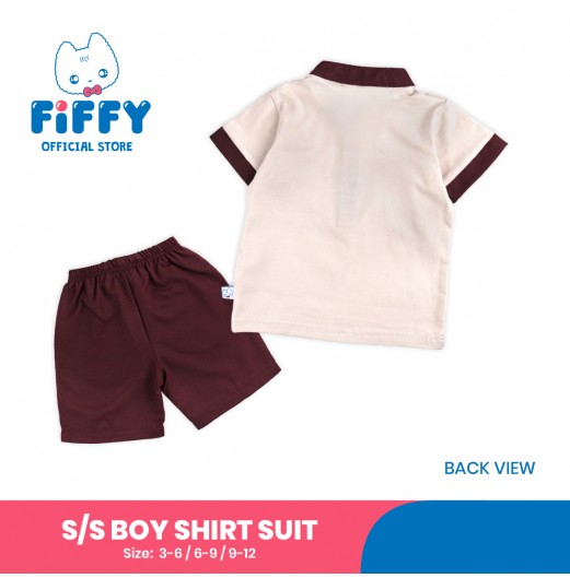 FIFFY SMART CASUAL BAJU BAYI SHORT SLEEVE BOY SHIRT SUIT (2325116)