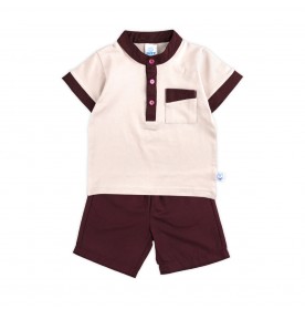FIFFY SMART CASUAL BAJU BAYI SHORT SLEEVE BOY SHIRT SUIT (2325116)