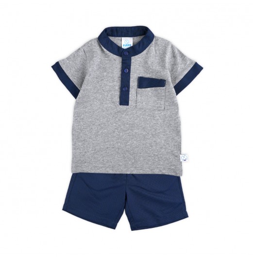FIFFY SMART CASUAL BAJU BAYI SHORT SLEEVE BOY SHIRT SUIT (2325116)
