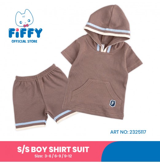 FIFFY SPORT HOODIE BAJU BAYI SHORT SLEEVE BOY SHIRT SUIT (2325117)