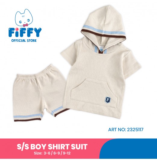 FIFFY SPORT HOODIE BAJU BAYI SHORT SLEEVE BOY SHIRT SUIT (2325117)