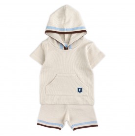FIFFY SPORT HOODIE BAJU BAYI SHORT SLEEVE BOY SHIRT SUIT (2325117)
