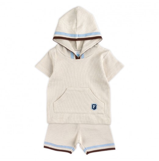 FIFFY SPORT HOODIE BAJU BAYI SHORT SLEEVE BOY SHIRT SUIT (2325117)