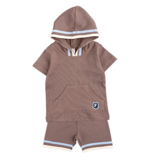 FIFFY SPORT HOODIE BAJU BAYI SHORT SLEEVE BOY SHIRT SUIT (2325117)