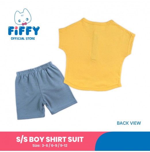 FIFFY COOL BAJU BAYI SHORT SLEEVE BOY SHIRT SUIT (2325118)