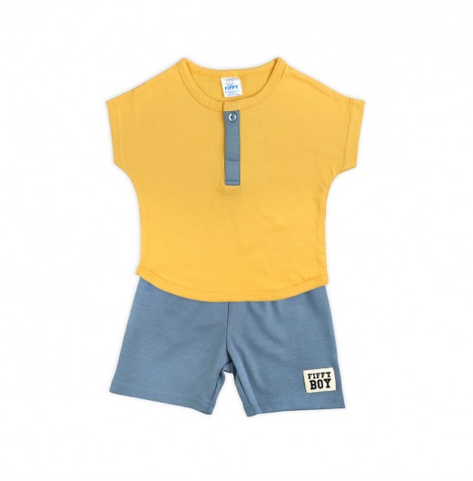 FIFFY COOL BAJU BAYI SHORT SLEEVE BOY SHIRT SUIT (2325118)