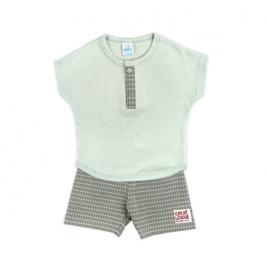 FIFFY COOL BAJU BAYI SHORT SLEEVE BOY SHIRT SUIT (2325118)