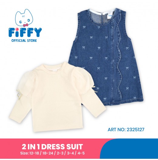 FIFFY LITTLE RIBBON 2 IN 1 DRESS SUIT BAJU BAYI (2325127)