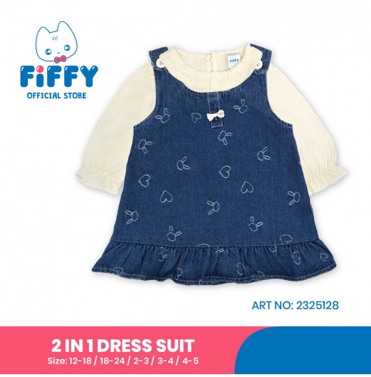 FIFFY BUNNY HEART 2 IN 1 DRESS SUIT BAJU BAYI (2325128)